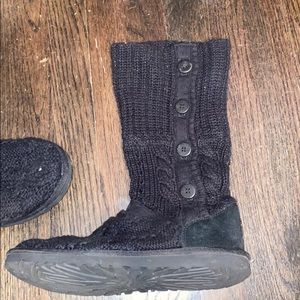 Black UGG boots, soft and can fold over!